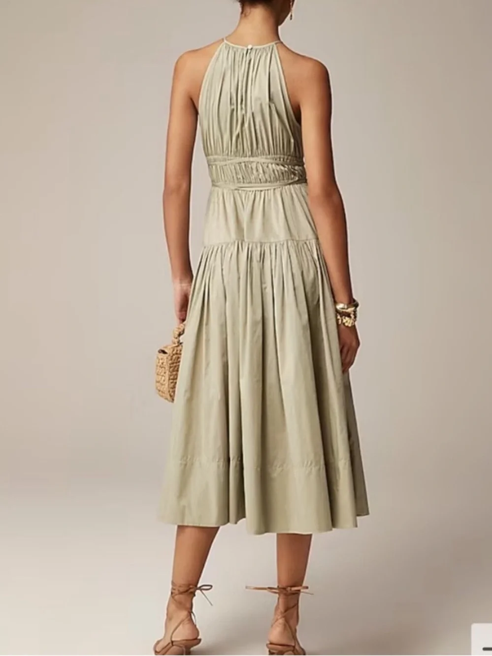 J. Crew Tie Waist Halter Dress
